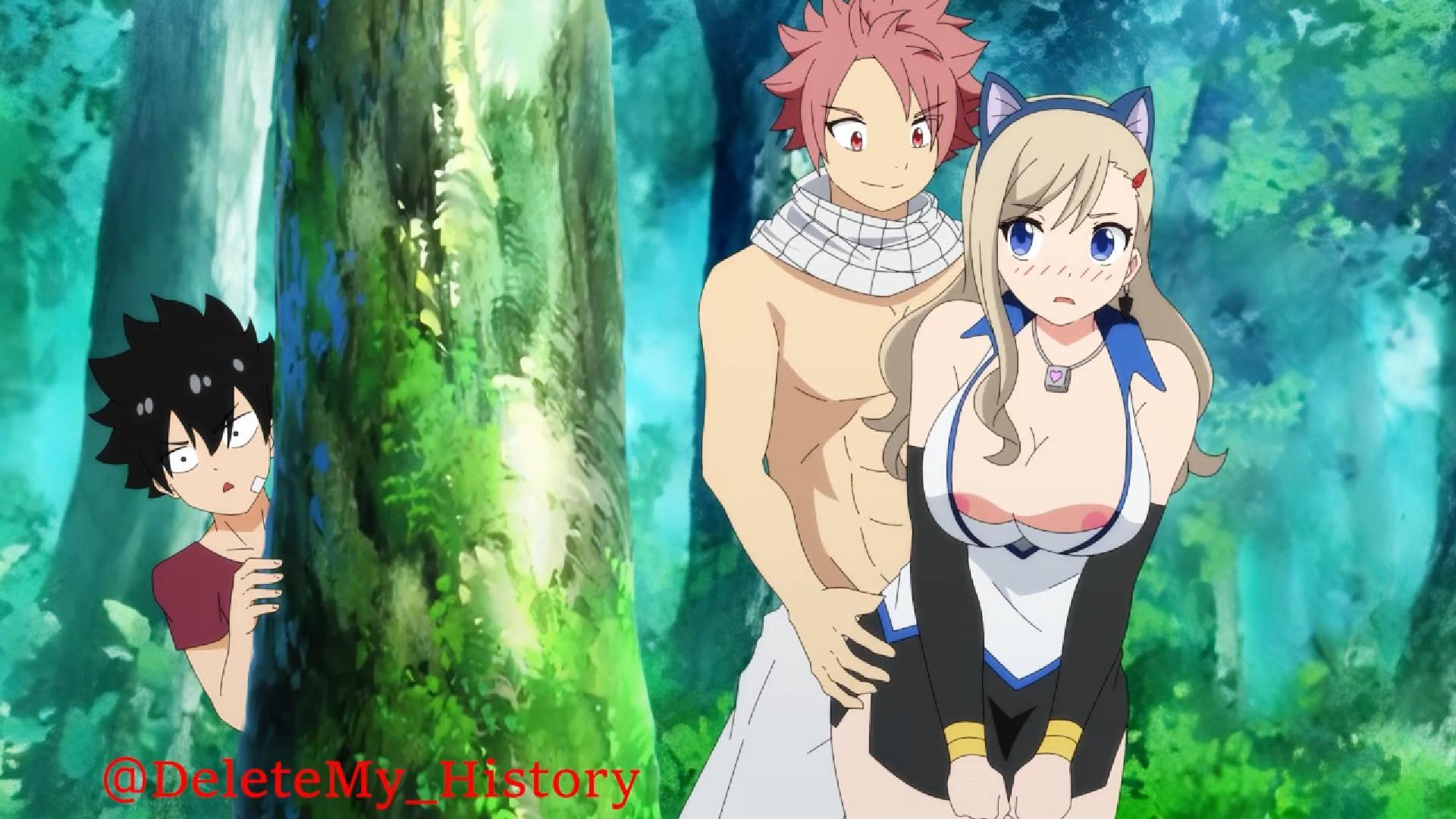 2D - Natsu fucks Rebecca while Shiki spies on them [DeleteMyHistory]