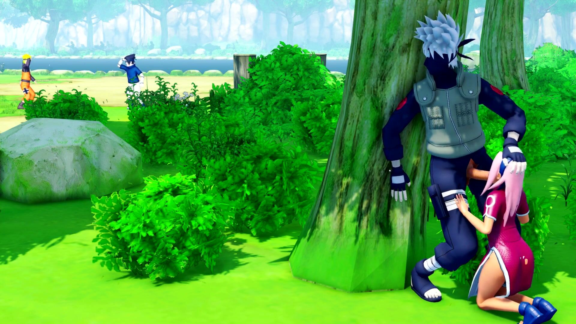 Naruto - Sakura sucks off kakashi